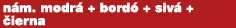 n m. modr + bord  + siv  +  ierna